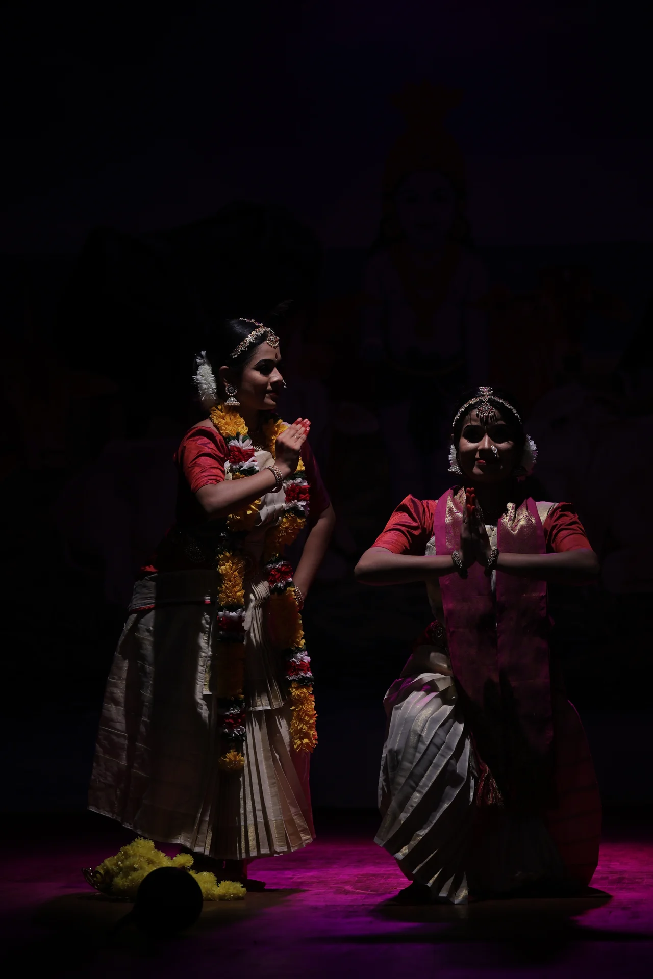 Classical Dancer in Anjali Mudra Salutation at Bhavasree